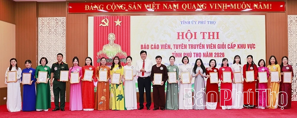 Bế mạc Hội thi Báo cáo viên, tuyên truyền viên giỏi khu vực trung tâm tỉnh Phú Thọ năm 2026