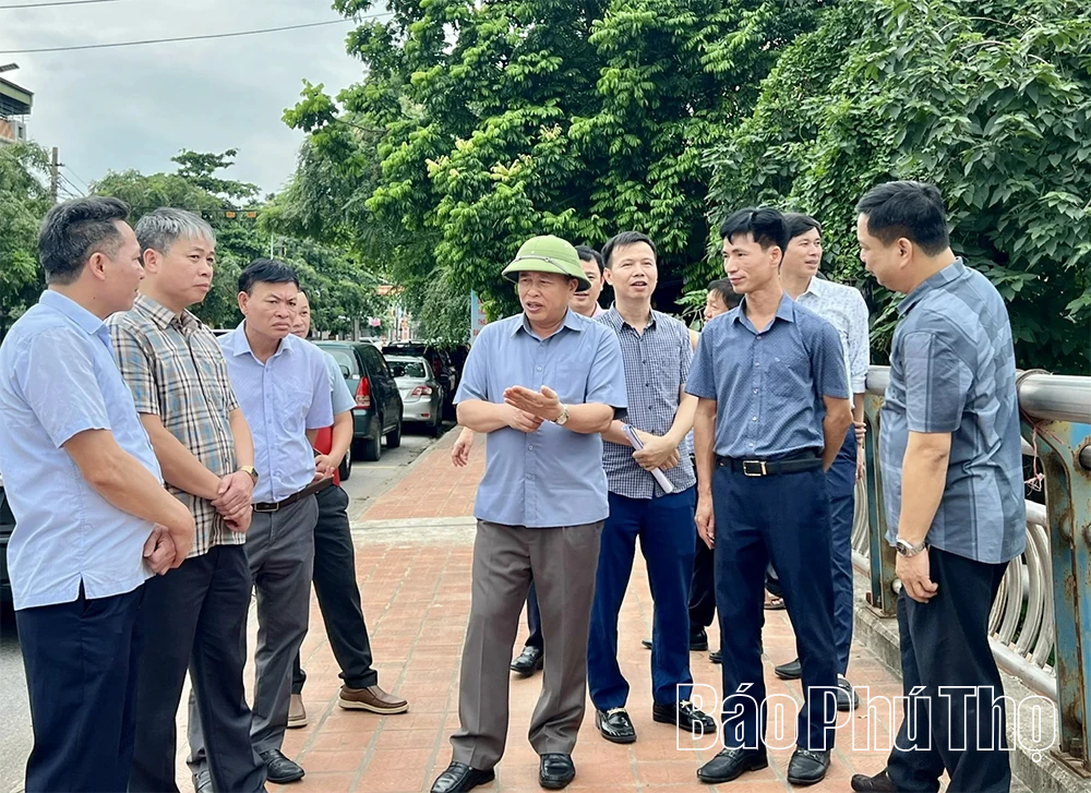 Kiểm tra tình trạng sạt lở bờ sông tại khu vực Vĩnh Phúc