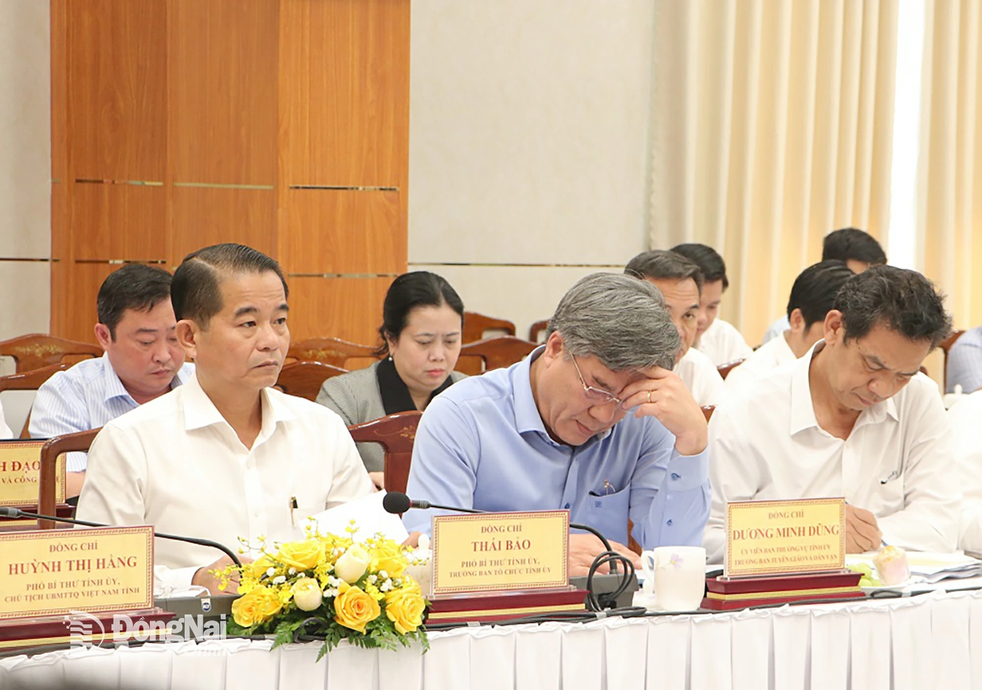 C&aacute;c đại biểu tham dự buổi l&agrave;m việc. Ảnh: Phạm T&ugrave;ng