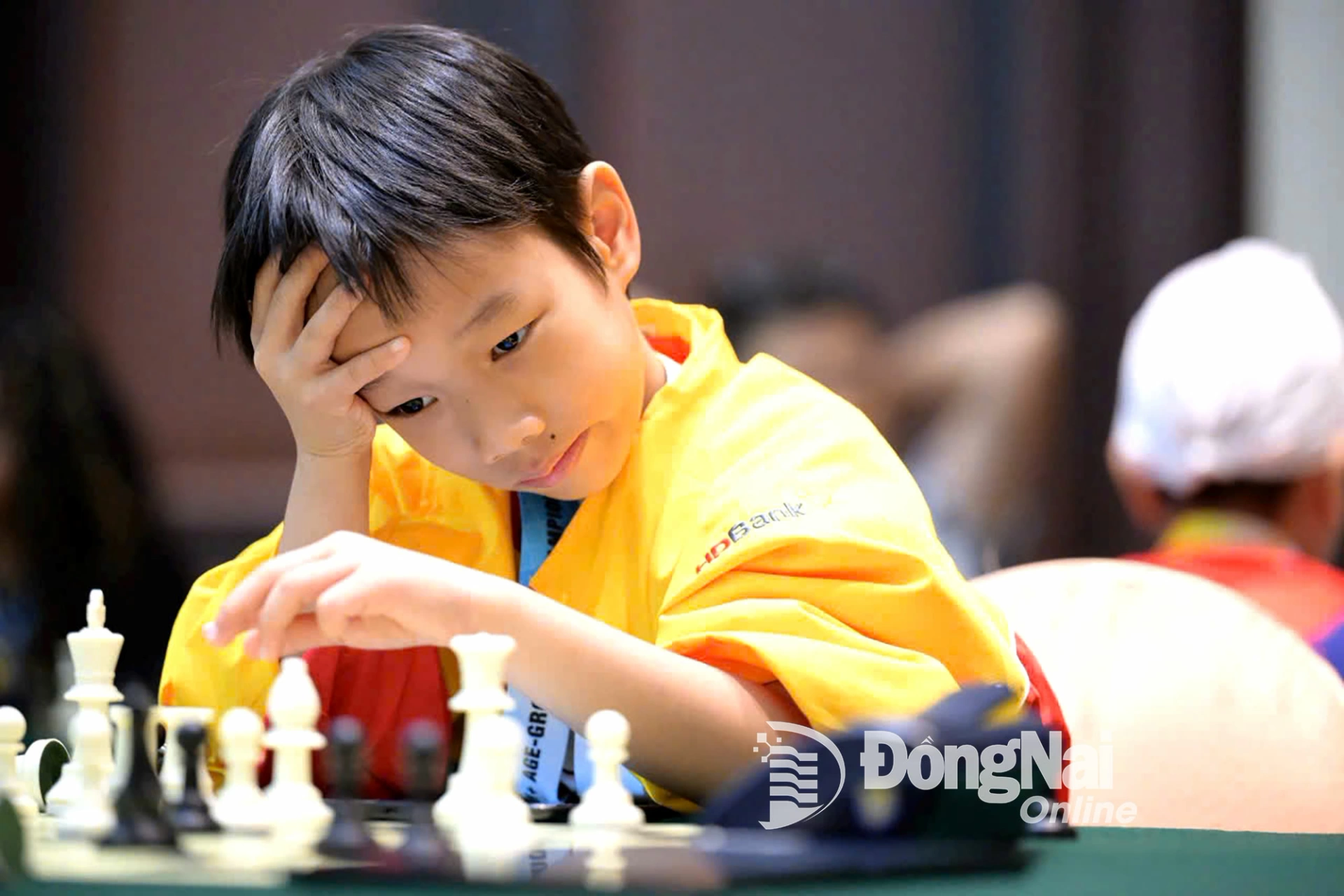 Kỳ thủ nhí Lê Minh Quang. Ảnh: NVCC