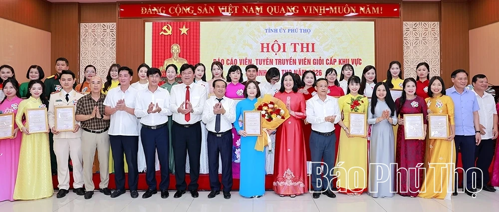 Bế mạc Hội thi Báo cáo viên, tuyên truyền viên giỏi khu vực trung tâm tỉnh Phú Thọ năm 2026