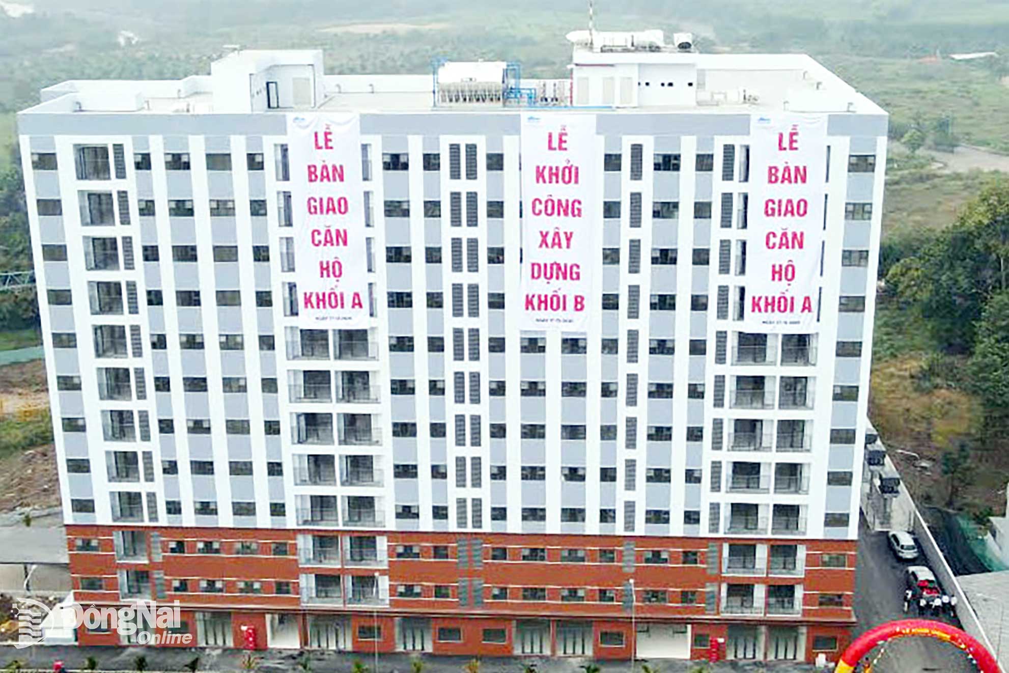 Khu nhà ở xã hội tại phường Phước Tân, tỉnh Đồng Nai mới hoàn thành xây dựng 275 căn hộ vào tháng 12-2025. Ảnh: Hoàng Lộc