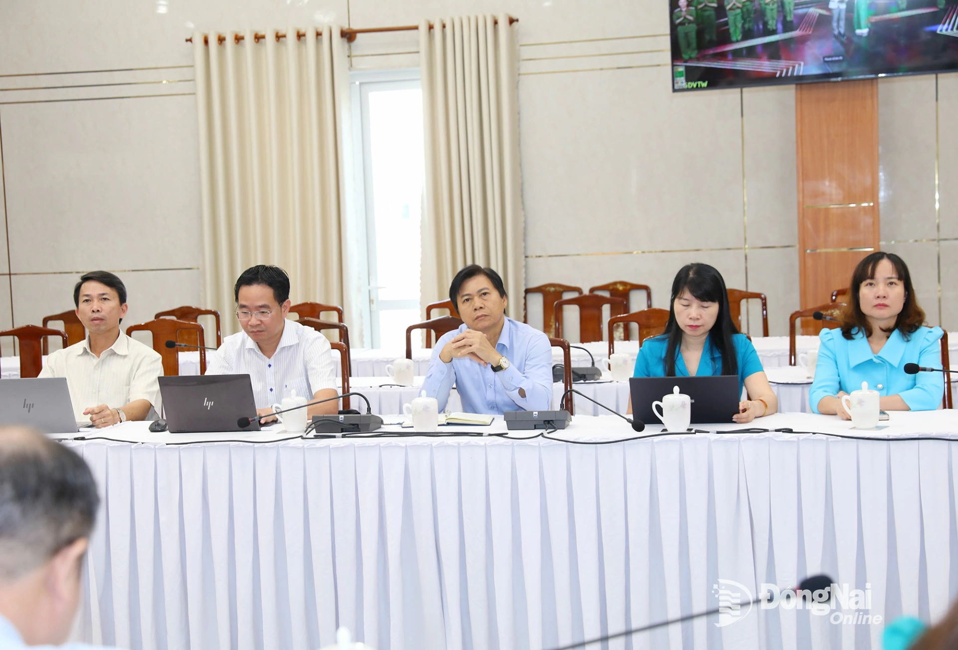 Các đại biểu dự hội nghị tại điểm cầu Đồng Nai. Ảnh: Huy Anh  