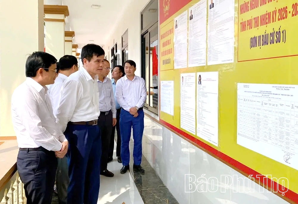 Kiểm tra công tác chuẩn bị bầu cử tại các phường Nông Trang, Việt Trì, Thanh Miếu