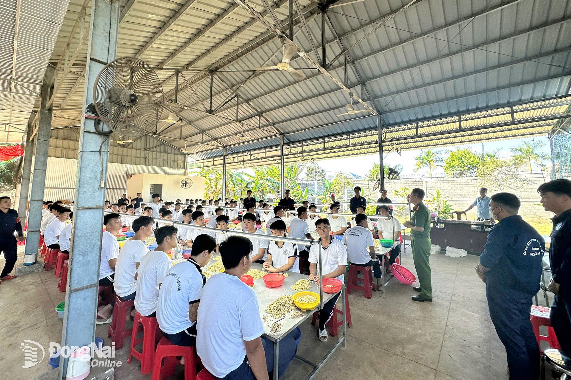 Ngo&agrave;i c&aacute;c hoạt động giao lưu, học vi&ecirc;n tại Cơ sở cai nghiện ma t&uacute;y số 1 c&ograve;n tham gia c&aacute;c hoạt động sản xuất. Ảnh: ĐVCC