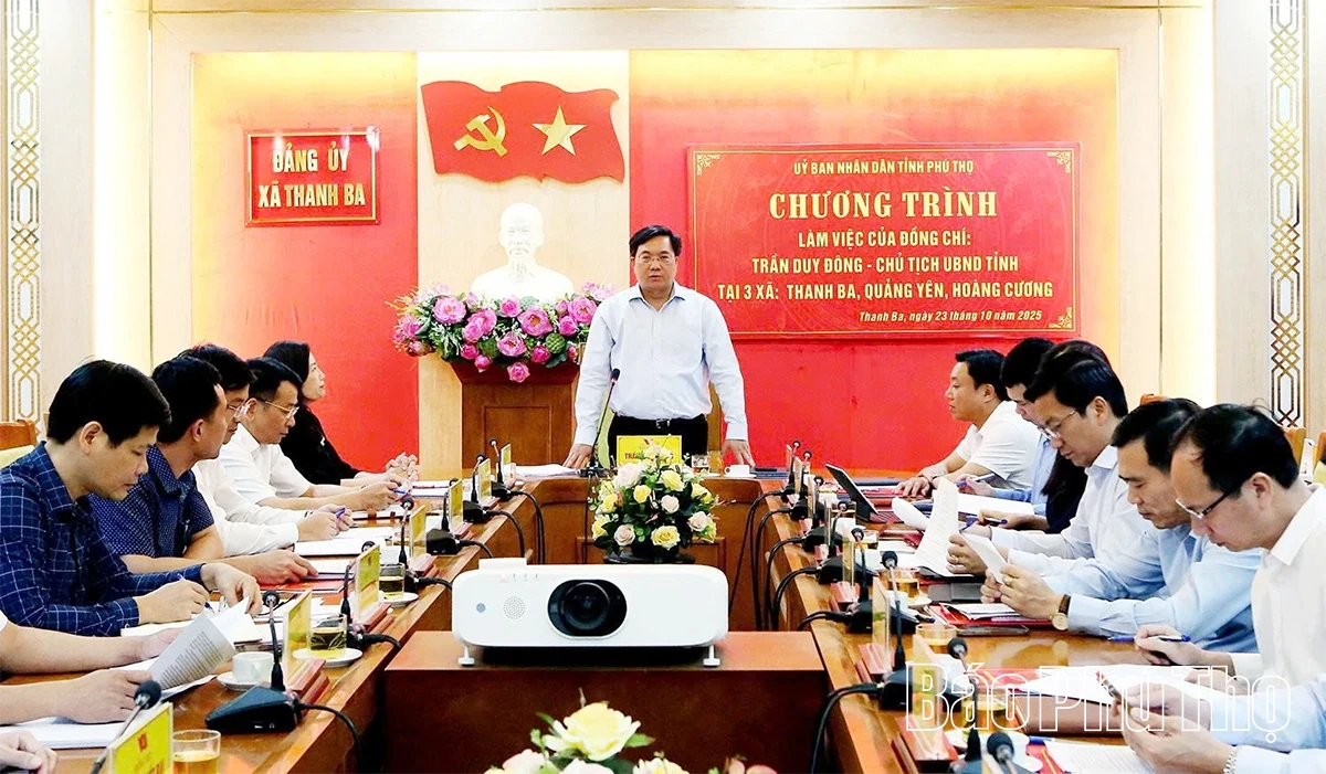 Chủ tịch UBND tỉnh thăm, làm việc tại 3 xã Thanh Ba, Quảng Yên, Hoàng Cương