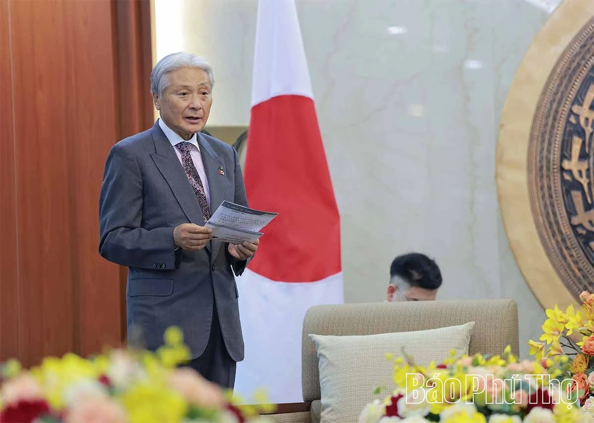 Bí thư Tỉnh ủy Trương Quốc Huy tiếp xã giao Đoàn công tác tỉnh Tochigi, Nhật Bản