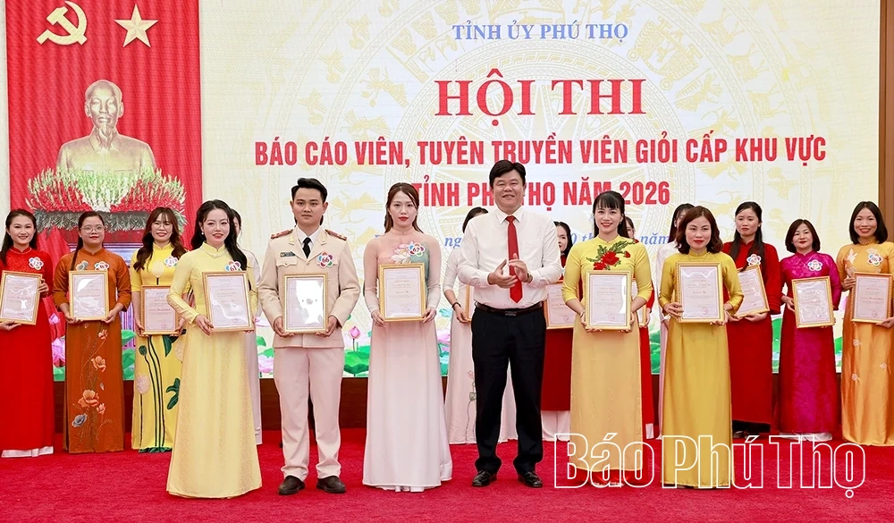Bế mạc Hội thi Báo cáo viên, tuyên truyền viên giỏi khu vực trung tâm tỉnh Phú Thọ năm 2026