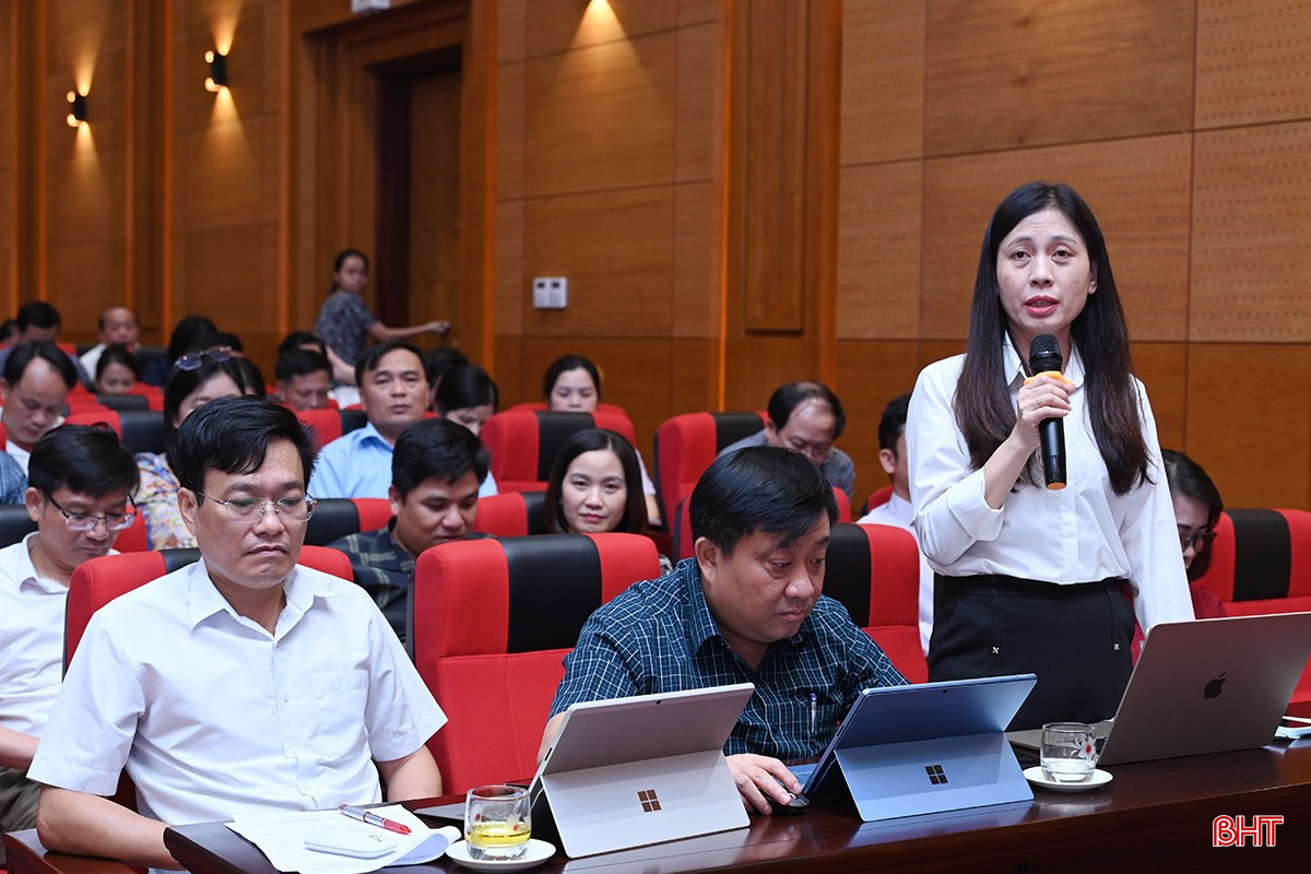 Phó Tổng Biên tập Báo Hà Tĩnh Trương Mai Thủy phát biểu tại hội nghị. bqbht_br_dsc-59d95.jpg