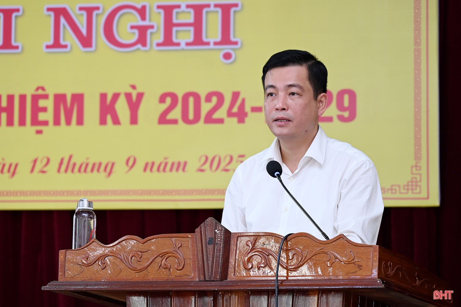 Phó Chủ tịch Thường trực Ủy ban MTTQ tỉnh Nguyễn Thành Đồng báo cáo dự thảo đề án nhân sự Đại hội đại biểu MTTQ Việt Nam tỉnh, nhiệm kỳ 2025-2030. Phó Chủ tịch Thường trực Ủy ban MTTQ tỉnh Nguyễn Thành Đồng báo cáo dự thảo đề án nhân sự Đại hội đại biểu MTTQ Việt Nam tỉnh, nhiệm kỳ 2025-2030.