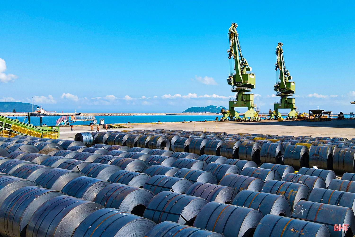 Những cuộn thép tại Công ty TNHH Gang thép Hưng nghiệp Formosa Hà Tĩnh.