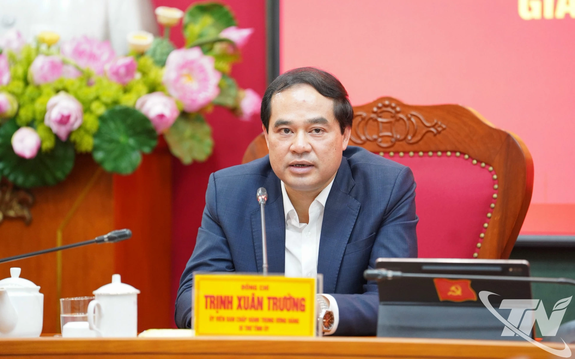 Đồng chí Bí thư Tỉnh ủy Trịnh Xuân Trường phát biểu kết luận Hội nghị.