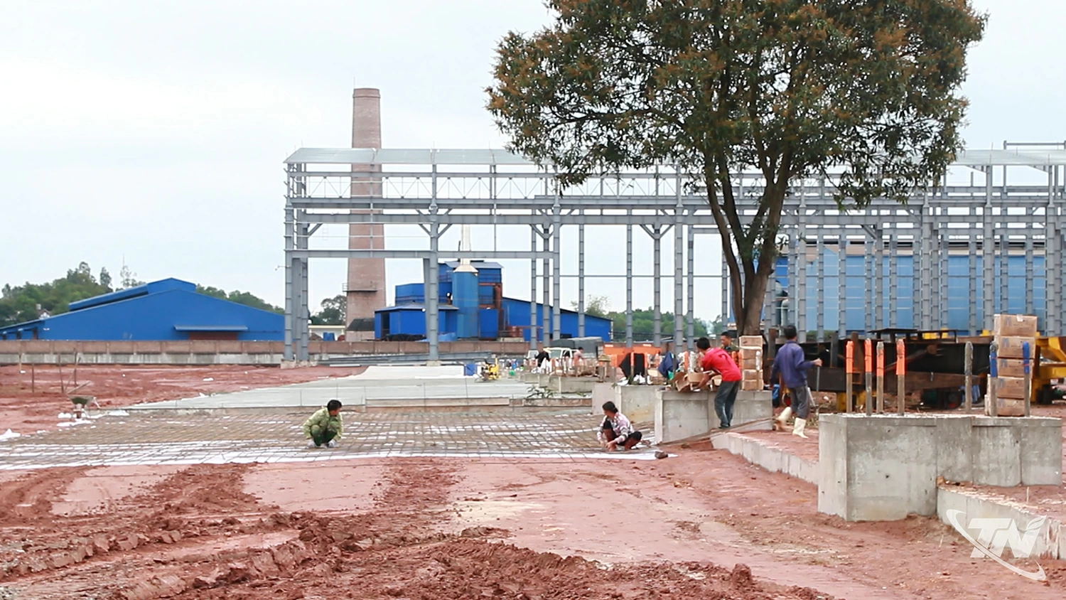 Dự án nhà máy thép và trạm điện 110 KV đang được triển khai tại Khu công nghiệp Sông Công I.