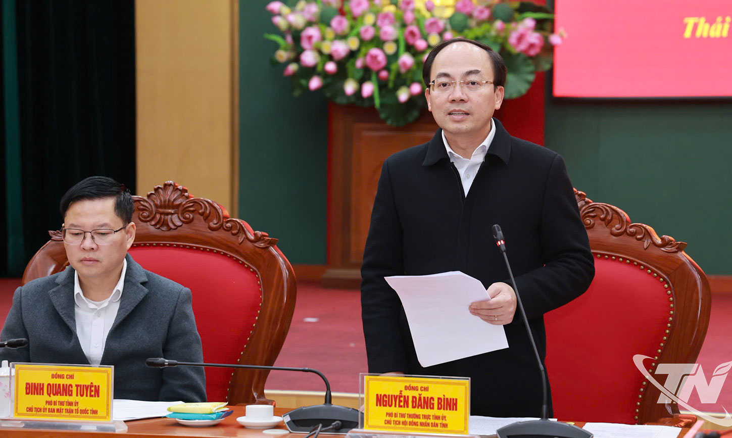 Đồng chí Nguyễn Đăng Bình phát biểu tại Hội nghị.