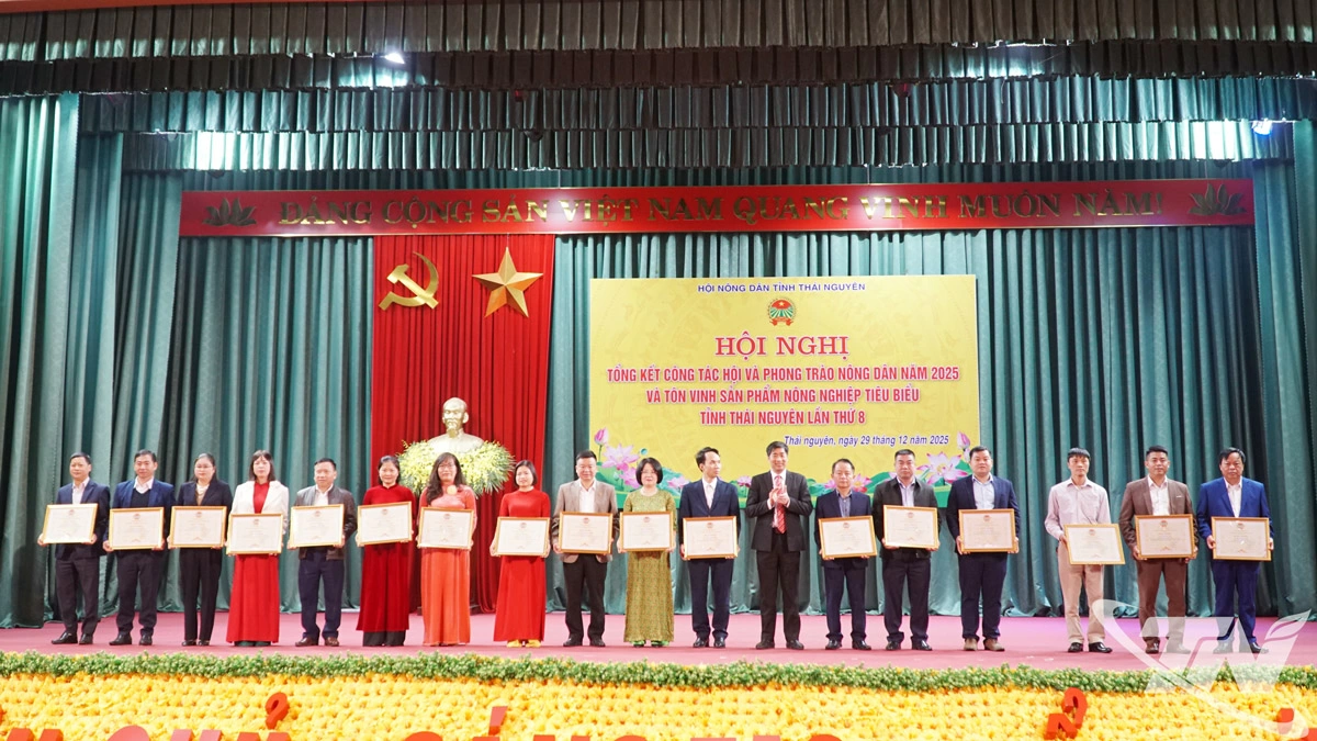 Hội N&ocirc;ng d&acirc;n tỉnh đ&atilde; tặng bằng khen cho c&aacute;c c&aacute; nh&acirc;n c&oacute; th&agrave;nh t&iacute;ch xuất sắc trong c&ocirc;ng t&aacute;c Hội v&agrave; phong tr&agrave;o n&ocirc;ng d&acirc;n năm 2025.