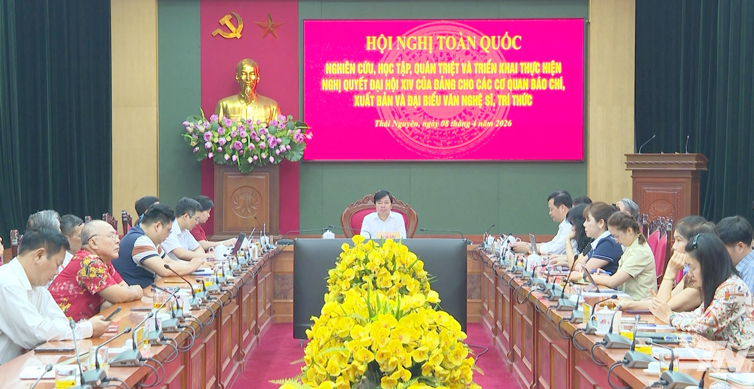 Các đại biểu dự Hội nghị tại điểm cầu Thái Nguyên.