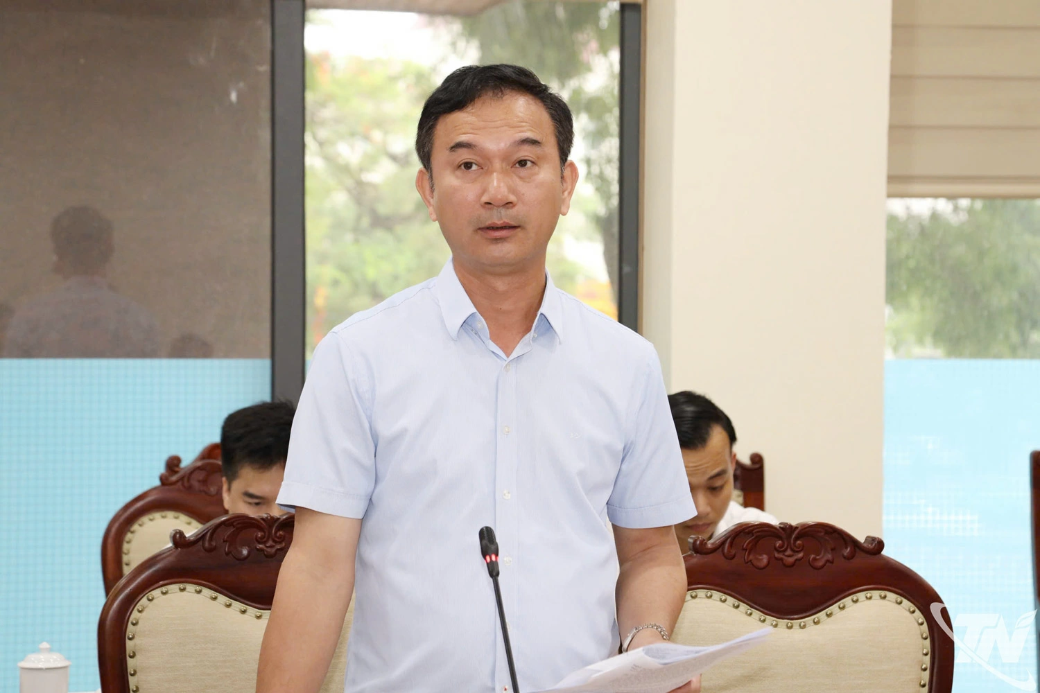 Đại diện lãnh đạo Sở Xây dựng phát biểu tại Hội nghị.