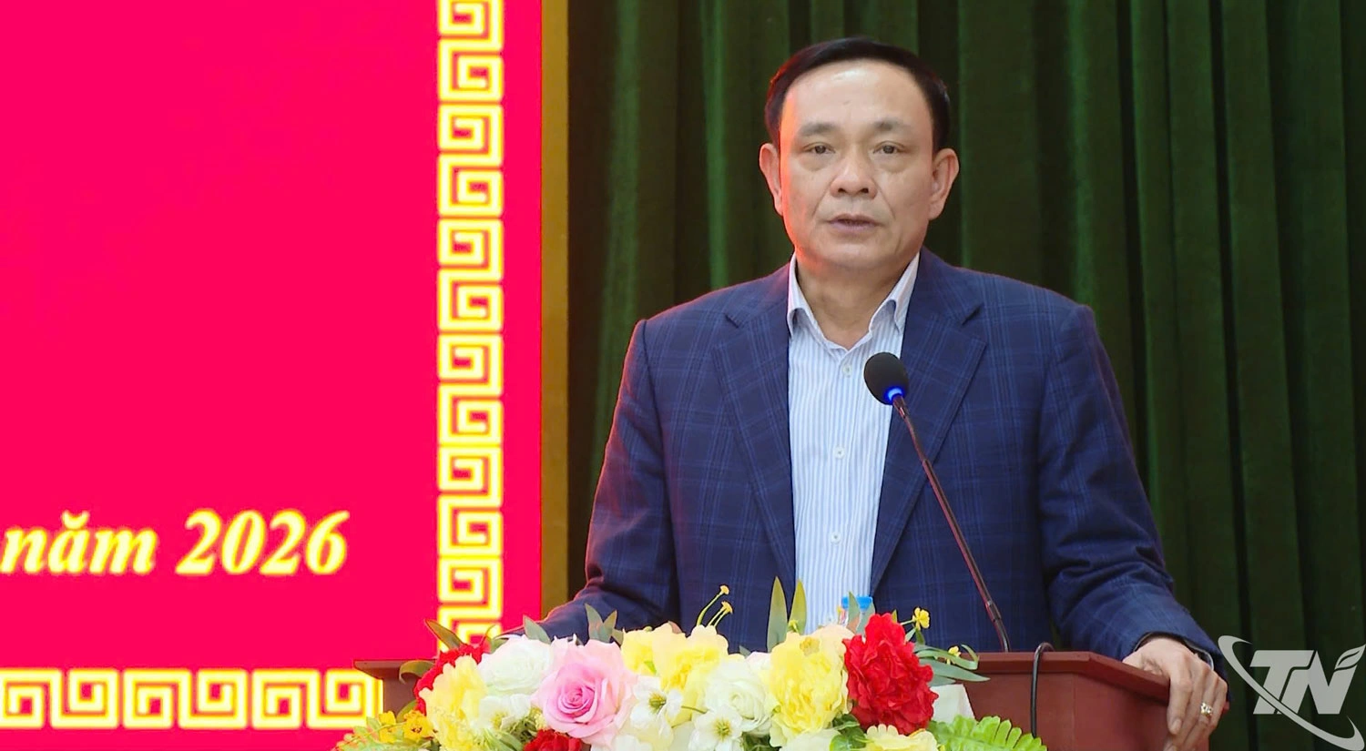 Ứng cử viên Phạm Văn Thọ trình bày chương trình hành động tại Hội nghị.