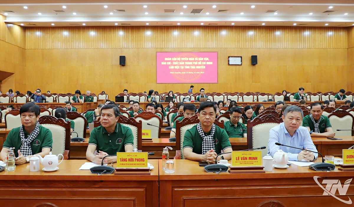 Các đại biểu dự buổi làm việc.