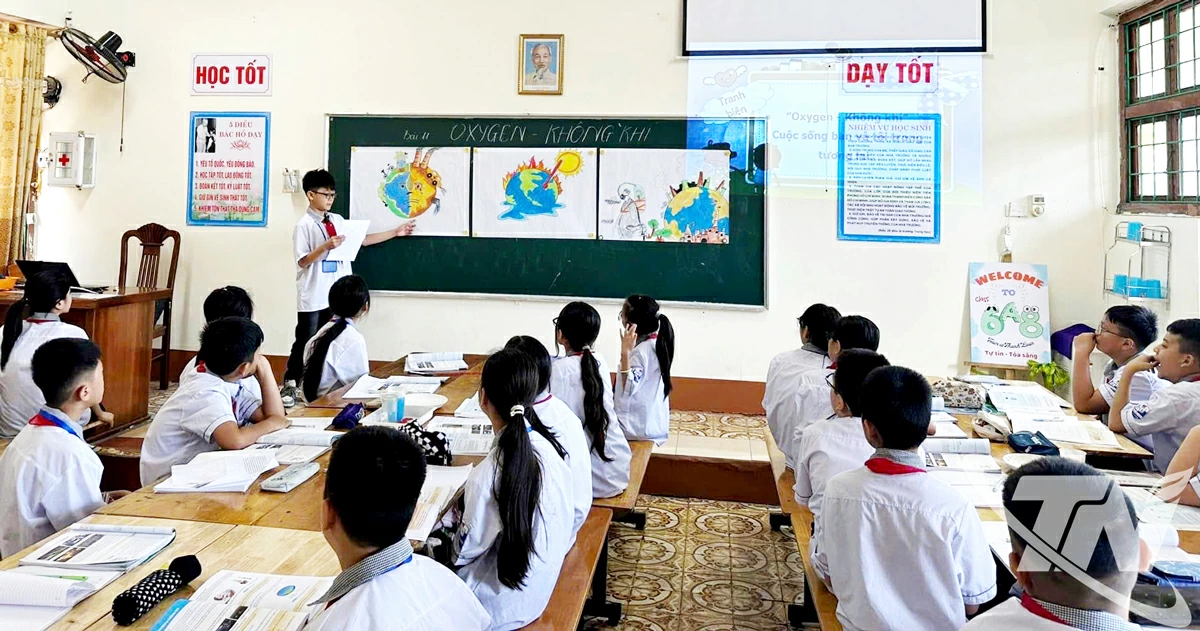 Tiết học STEM của học sinh Trường THCS Nguyễn Du.