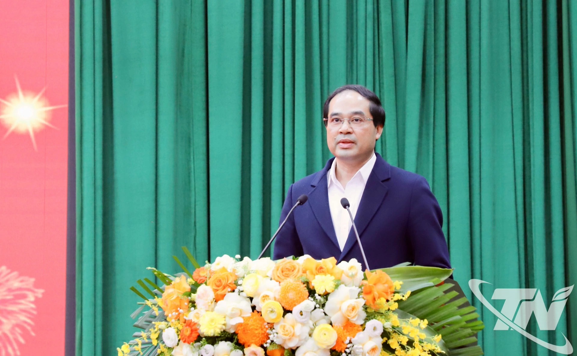 Đồng chí Bí Thư Tỉnh ủy Thái Nguyên Trịnh Xuân Trường phát biểu.