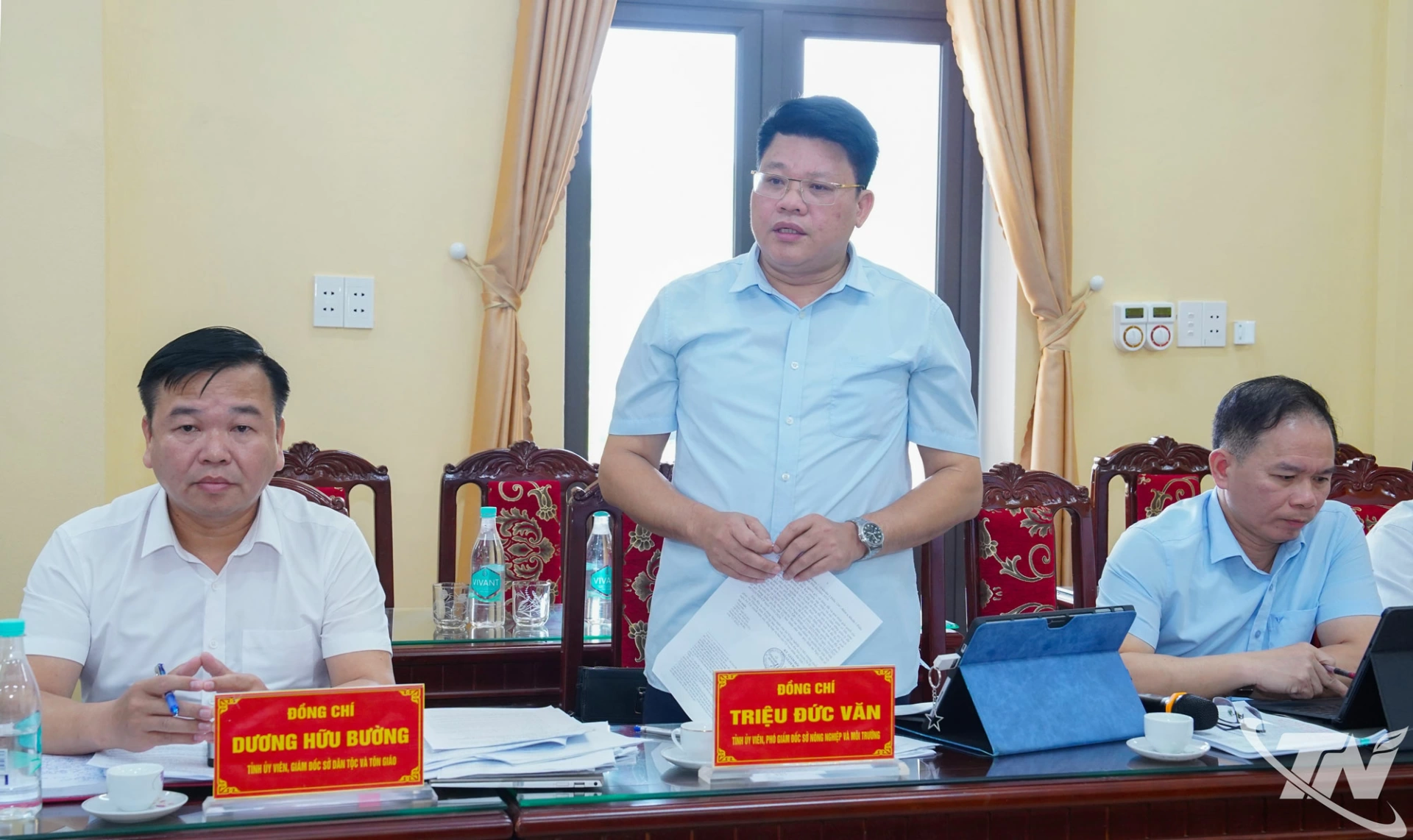 Lãnh đạo các xã phát biểu tại Hội nghị.