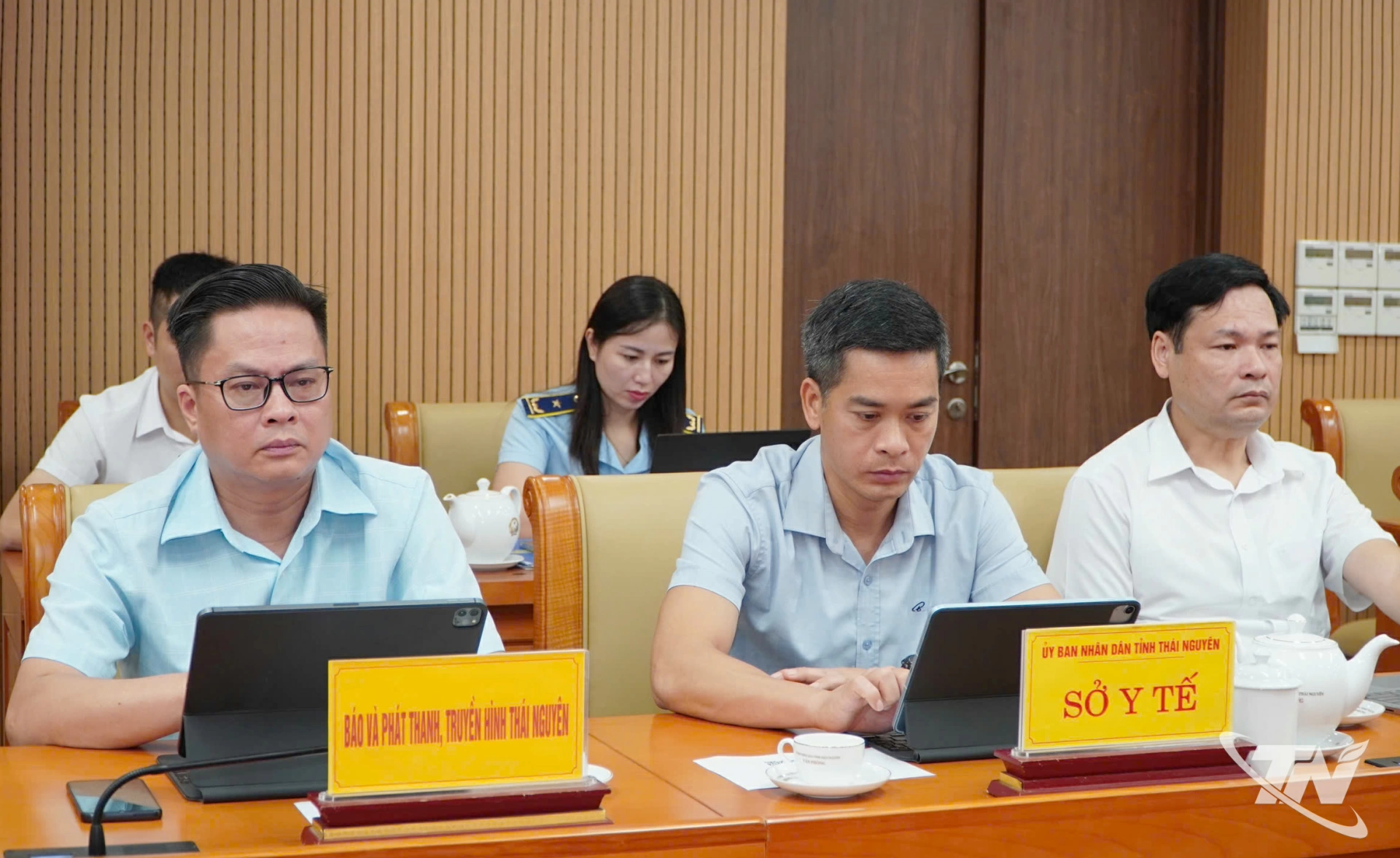 Đại biểu tham dự tại điểm cầu tỉnh Thái Nguyên.