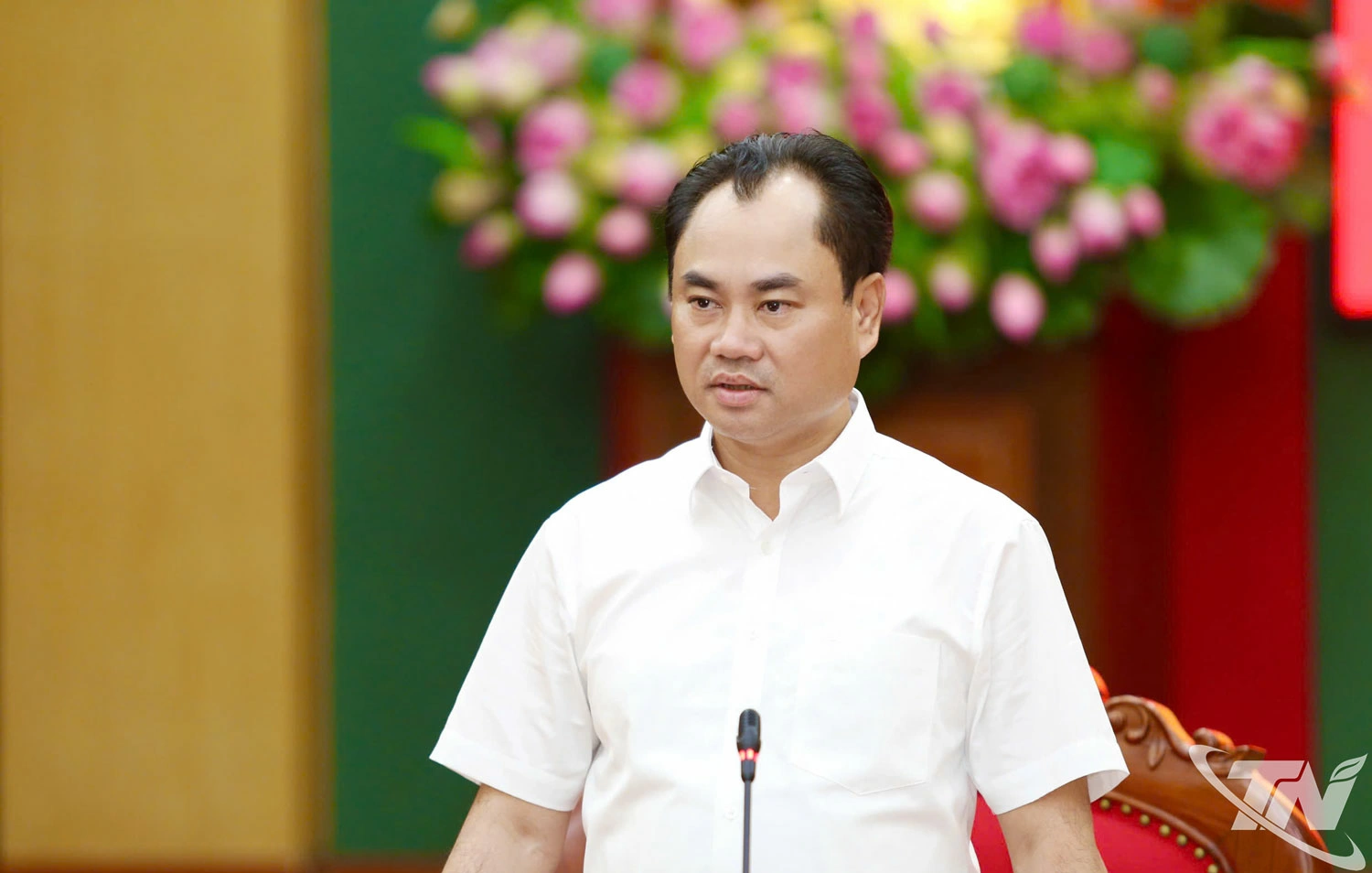 Đồng chí Bí thư Tỉnh ủy Trịnh Việt Hùng phát biểu chỉ đạo tại Hội nghị.