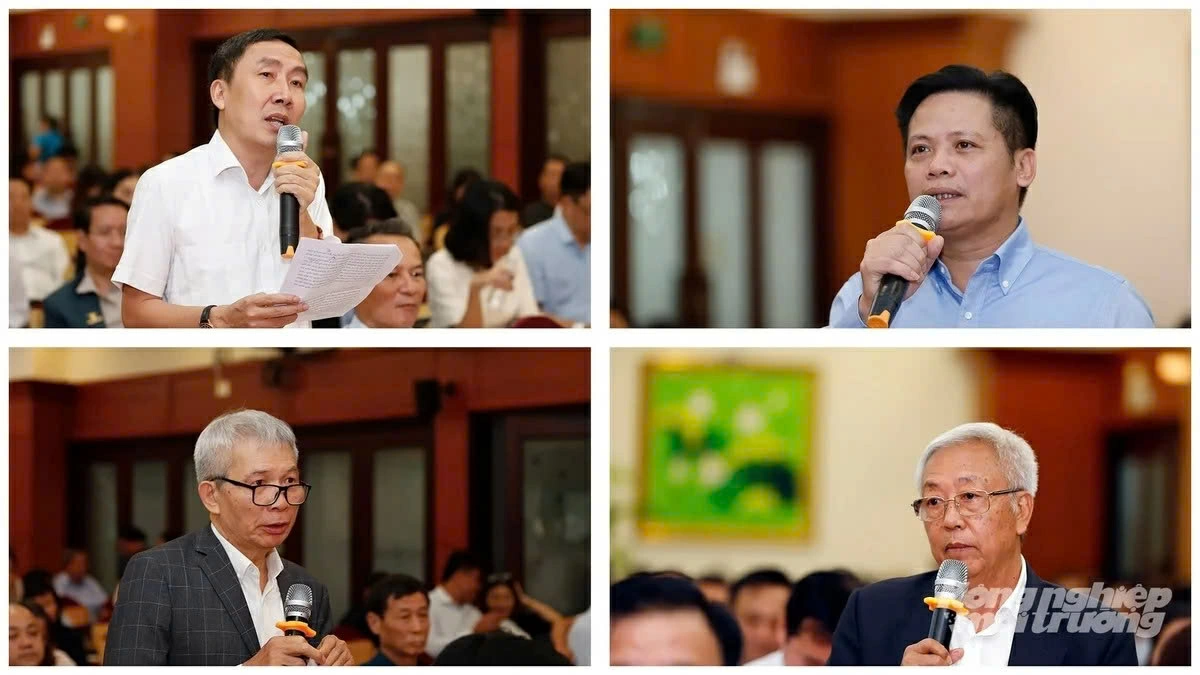 Các đại biểu tham dự và phát biểu tại Hội nghị với các hiệp hội ngành hàng về thúc đẩy xuất khẩu nông, lâm, thủy sản 6 tháng cuối năm 2026.
