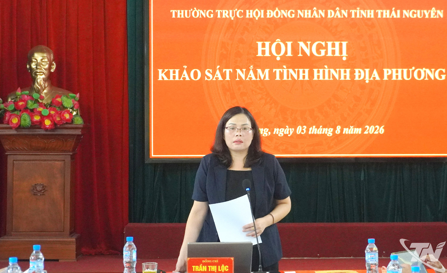 Đồng chí Trần Thị Lộc phát biểu kết luận buổi khảo sát.