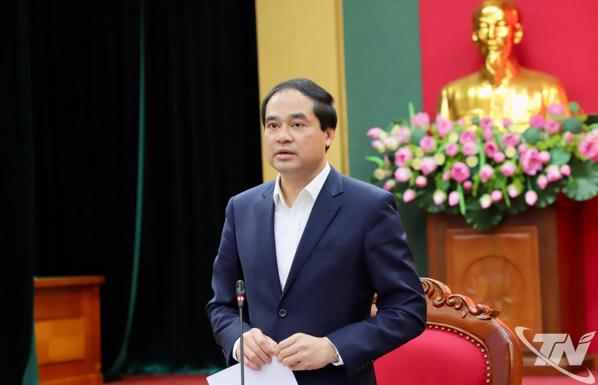 Đồng ch&iacute; B&iacute; thư Tỉnh ủy Trịnh Xu&acirc;n Trường ph&aacute;t biểu kết luận Hội nghị.