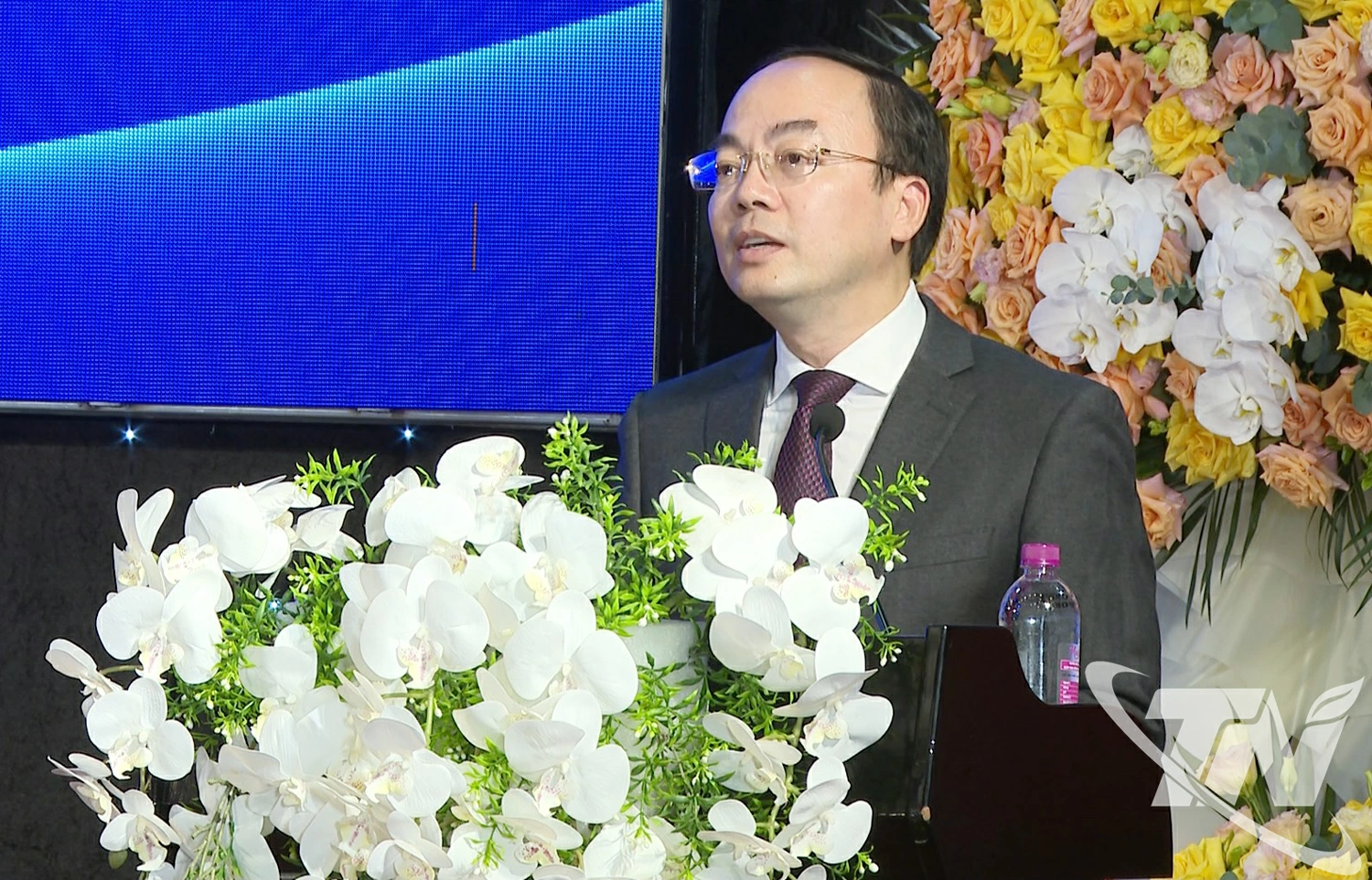 Đồng chí Nguyễn Đăng Bình, Phó Bí thư Thường trực Tỉnh ủy, Chủ tịch HĐND tỉnh phát biểu tại Đại hội.