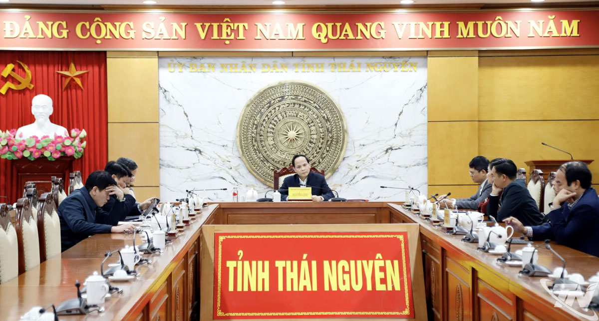 Điểm cầu UBND tỉnh Thái Nguyên