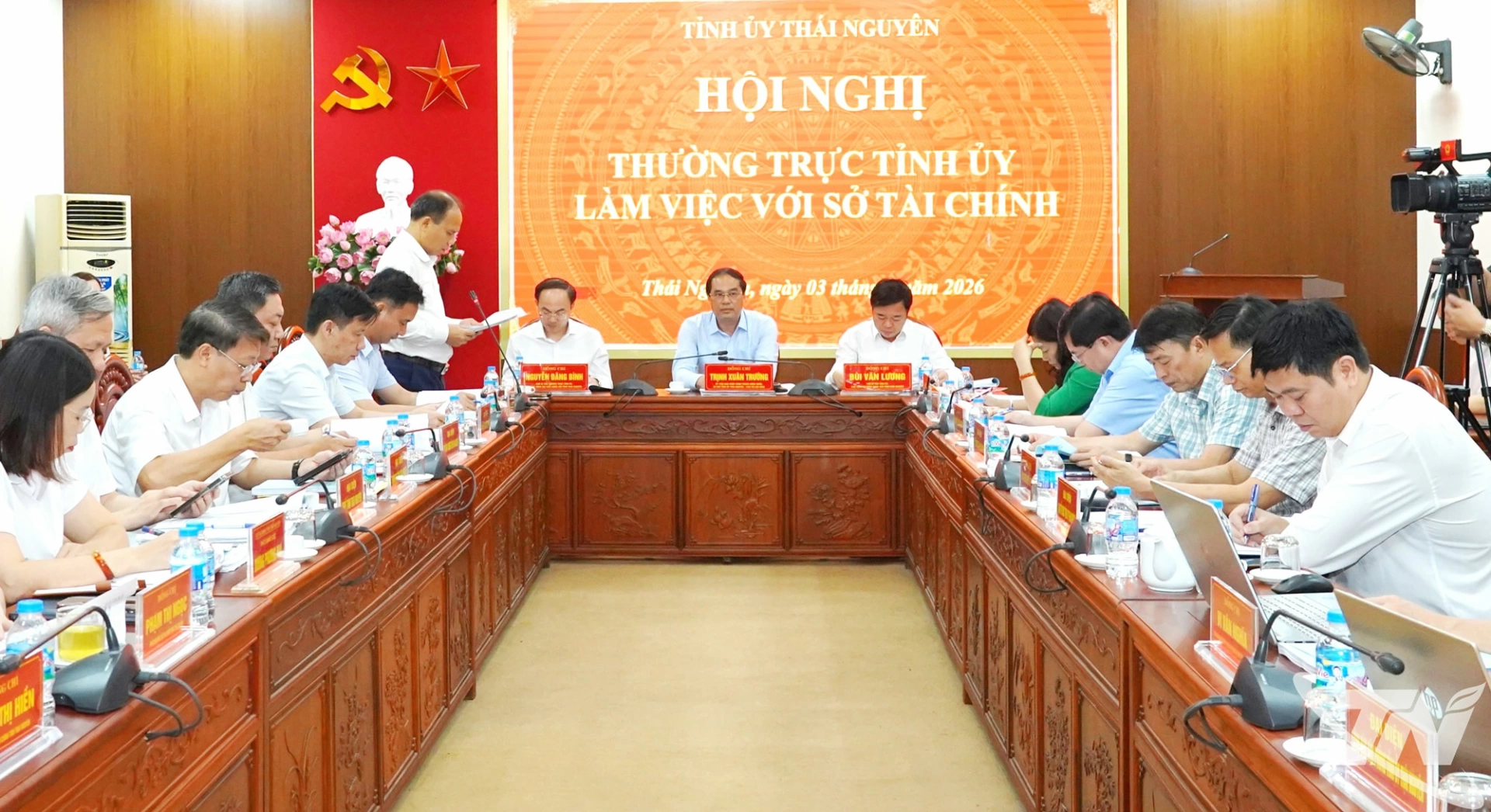 Hội nghị Thường trực Tỉnh ủy Thái Nguyên làm việc với Sở Tài chính.