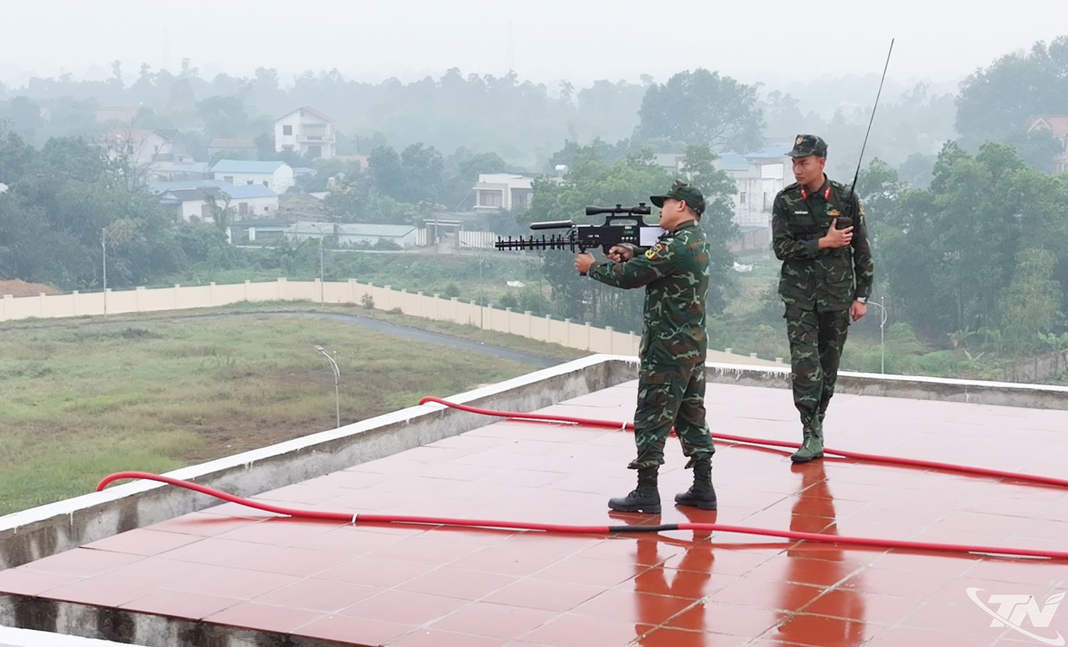 Khẩu đội UAV luôn ứng trực 24/24 giờ/ngày sẵn sàng phát hiện, chế áp các phương tiện bay không người lái.