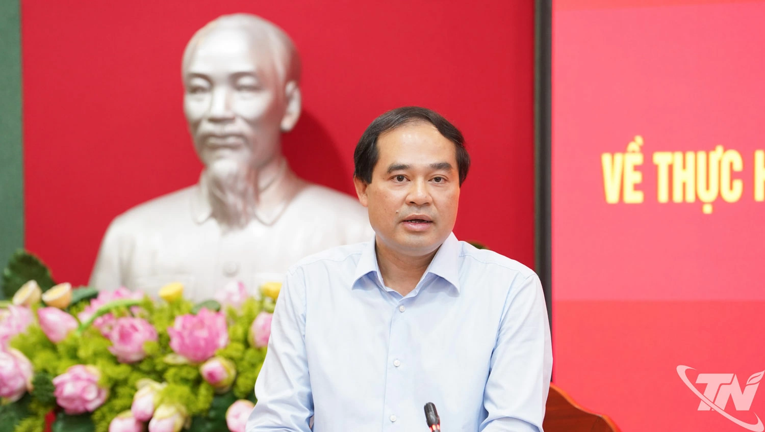 Đồng chí Bí thư Tỉnh ủy Trịnh Xuân Trường phát biểu kết luận Hội nghị.