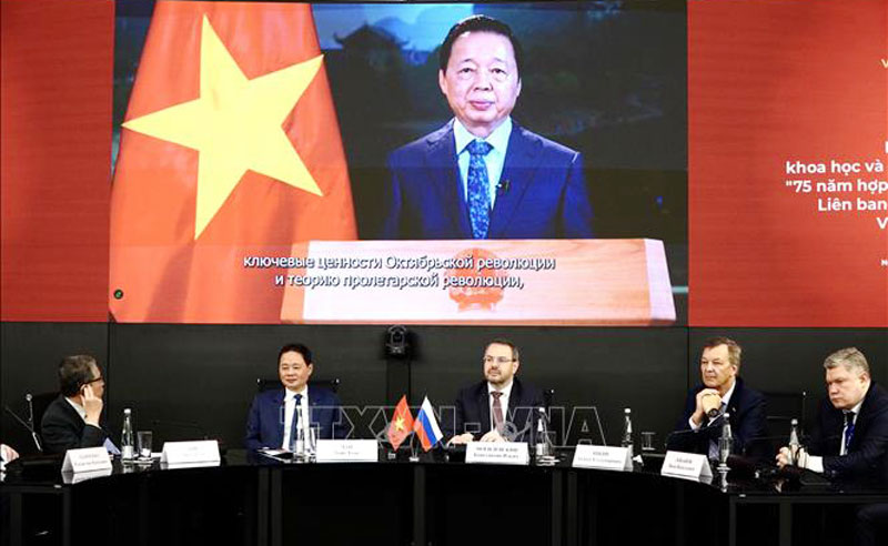 Phó Thủ tướng Trần Hồng Hà phát biểu qua ghi hình gửi đến Diễn đàn. Ảnh: Tâm Hằng/TTXVN