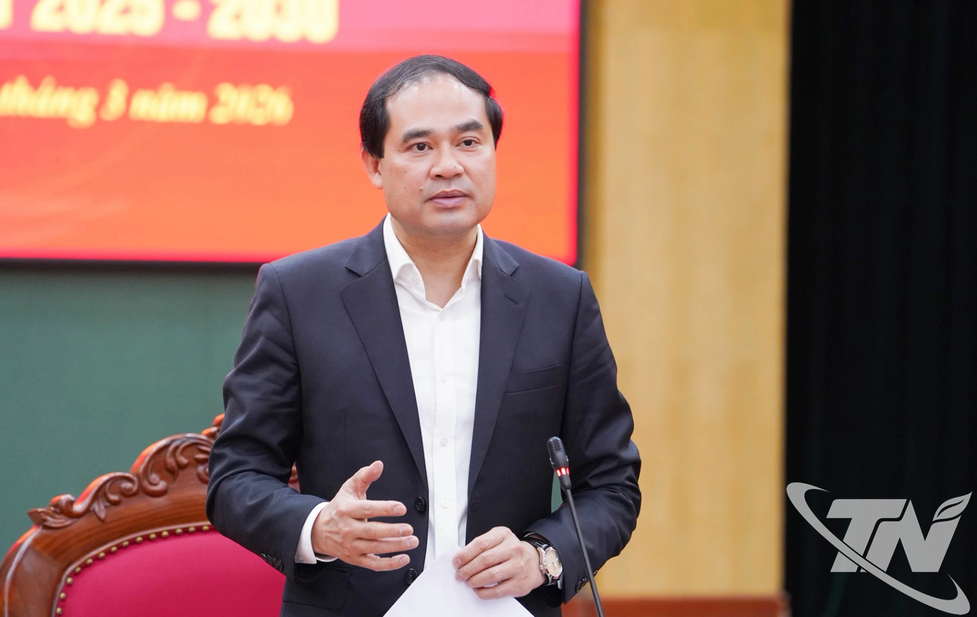 Đồng chí Bí thư Tỉnh ủy Trịnh Xuân Trường phát biểu chỉ đạo tại Hội nghị.