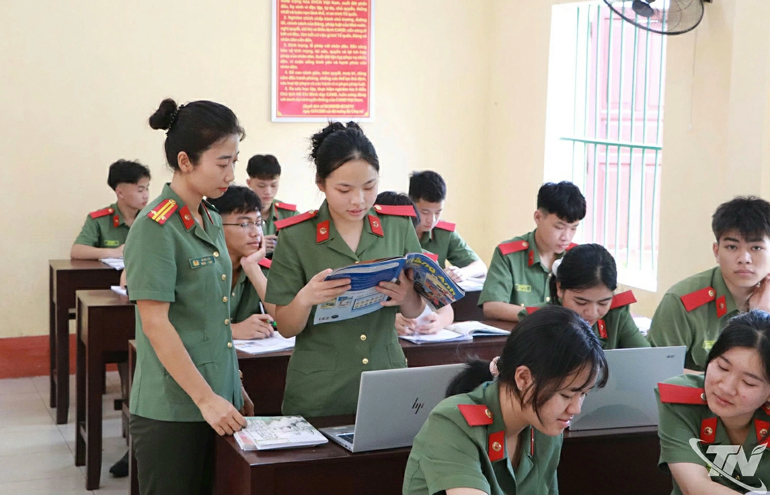 Một tiết học ngoại ngữ tại Trường Văn hóa CAND I.