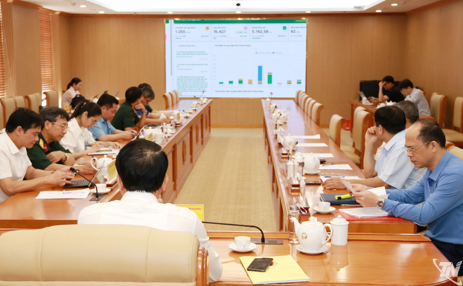Các đại biểu dự Hội nghị tại điểm cầu Thái Nguyên.