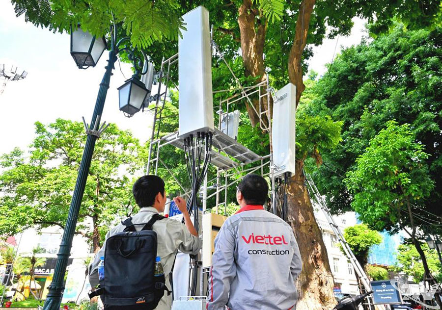 Viettel lắp mới 500 trạm BTS 5G phục vụ Đại lễ.