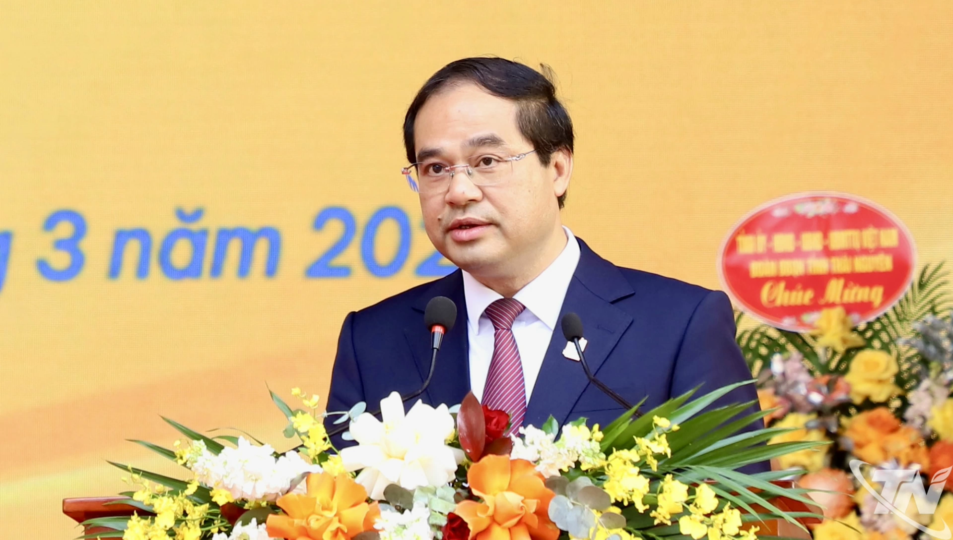 Đồng chí Bí thư Tỉnh ủy Trịnh Xuân Trường phát biểu tại Lễ Kỷ niệm.