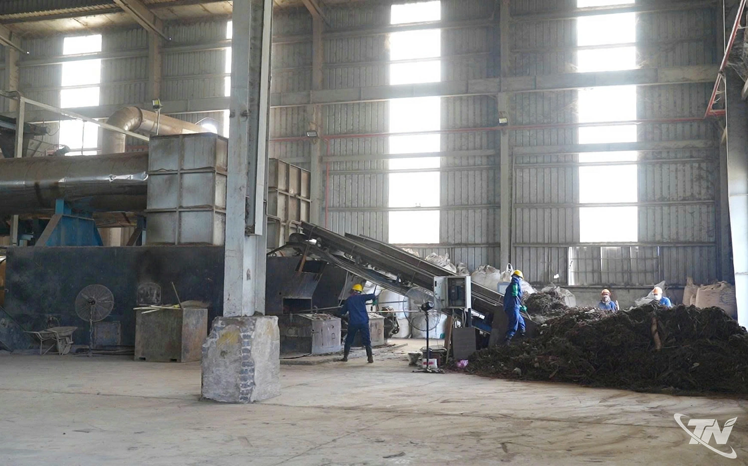 Dây chuyền xử lý chất thải của Công ty TNHH Môi trường Sông Công.