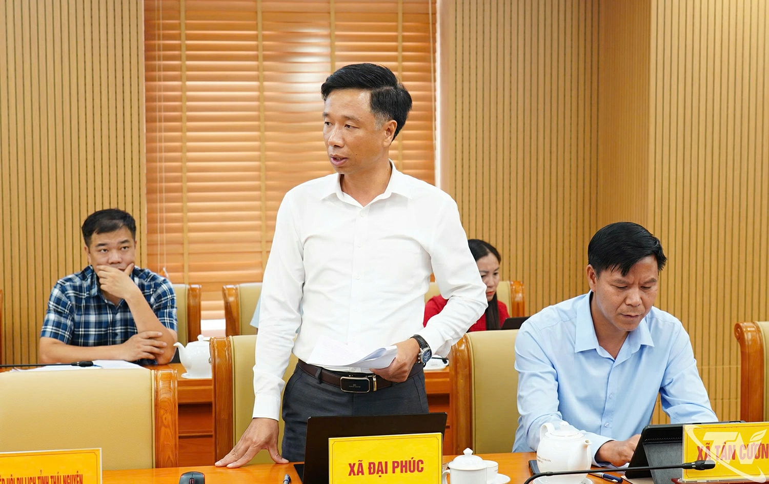 Đại diện xã Đại Phúc đóng góp ý kiến tại Hội nghị.
