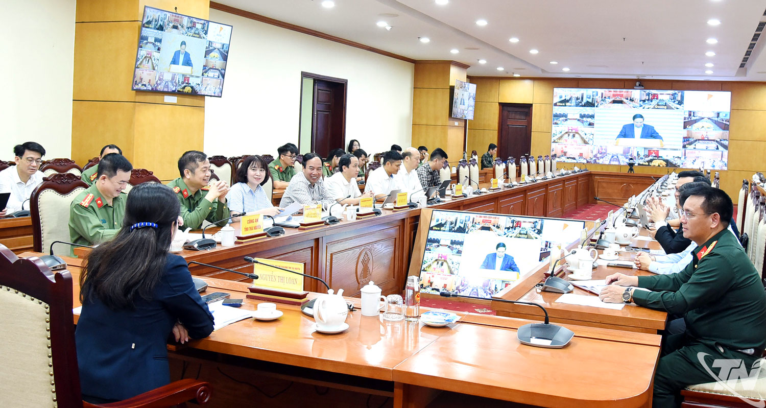 Các đại biểu dự Phiên họp tại điểm cầu tỉnh Thái Nguyên.