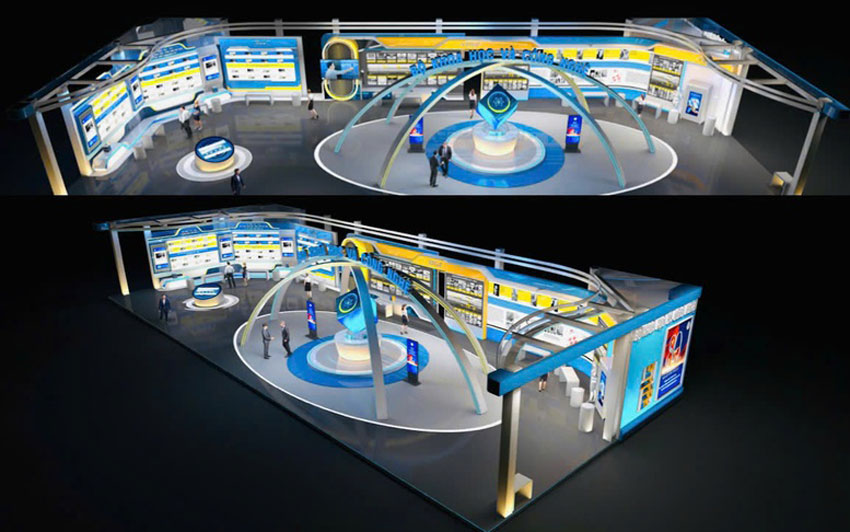 Phối cảnh khu triển lãm thành tựu khoa học, công nghệ, đổi mới sáng tạo và chuyển đổi số do Bộ KH&CN chủ trì