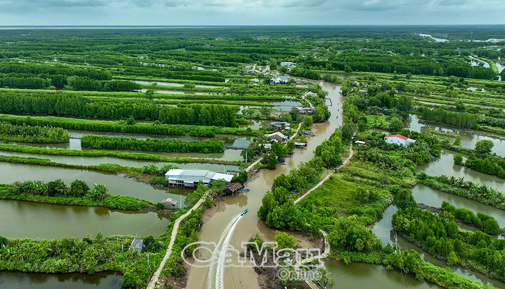 X&atilde; Đất Mới, địa phương ti&ecirc;u biểu trong b&agrave;n giao mặt bằng dự &aacute;n cao tốc C&agrave; Mau - Đất Mũi.