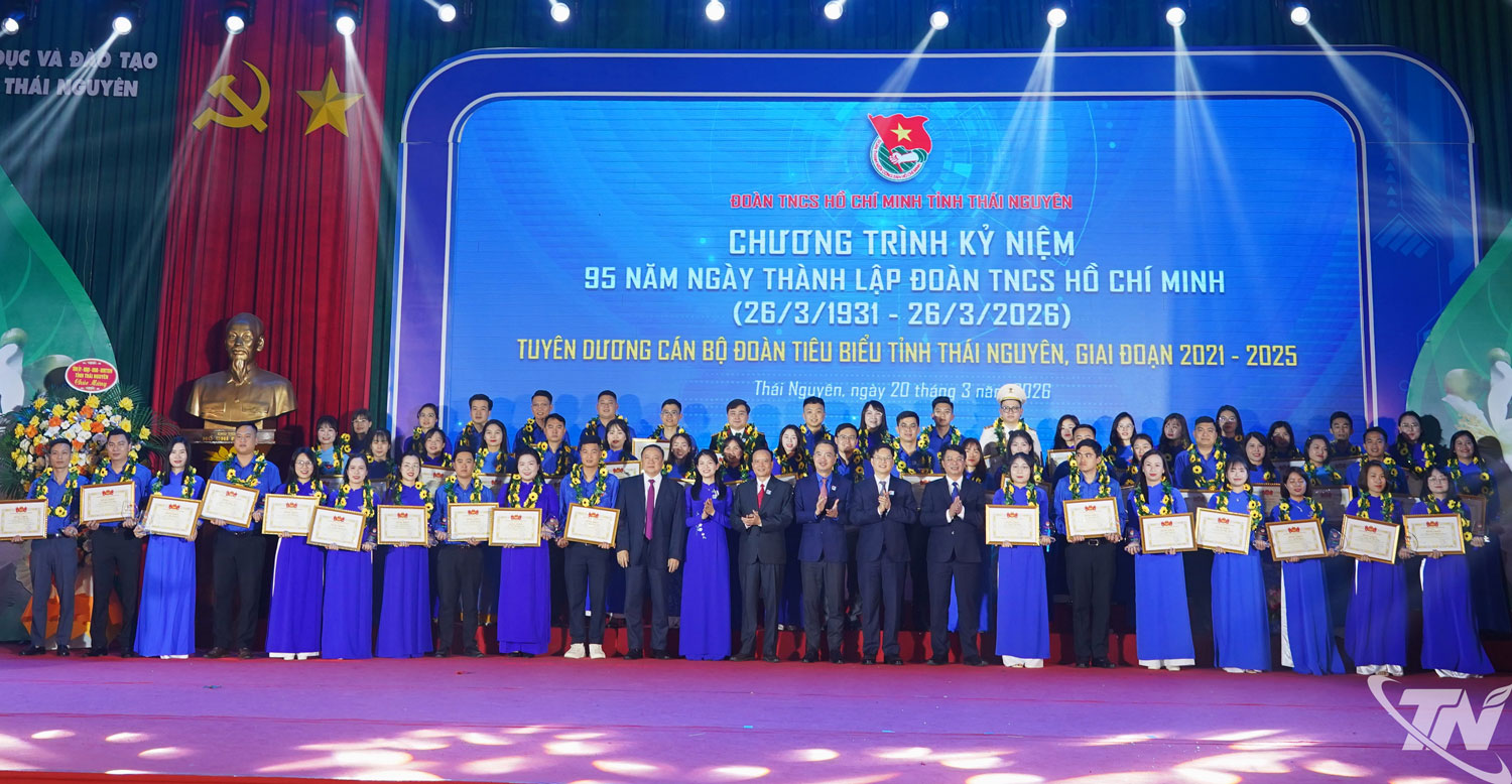 tuyên dương 60 cán bộ Đoàn tiêu biểu của tỉnh giai đoạn 2021-2025