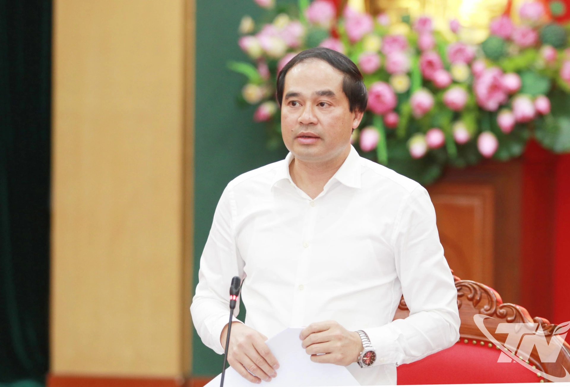 Đồng chí Bí thư Tỉnh ủy Trịnh Xuân Trường phát biểu kết luận Hội nghị.