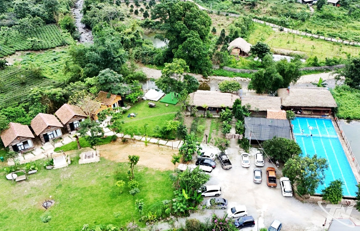 Điểm du  lịch cộng  đồng xóm  Tân Sơn  (xã La  Bằng).  Ảnh: T.L